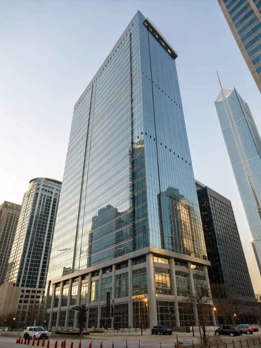 A sleek, modern office building with glass facades and open-plan interiors, representing Emory Builders' commercial construction capabilities.